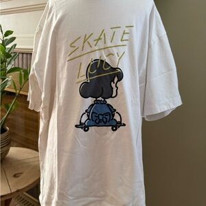 Uniqlo White Long Sleeve Tee with Graphic